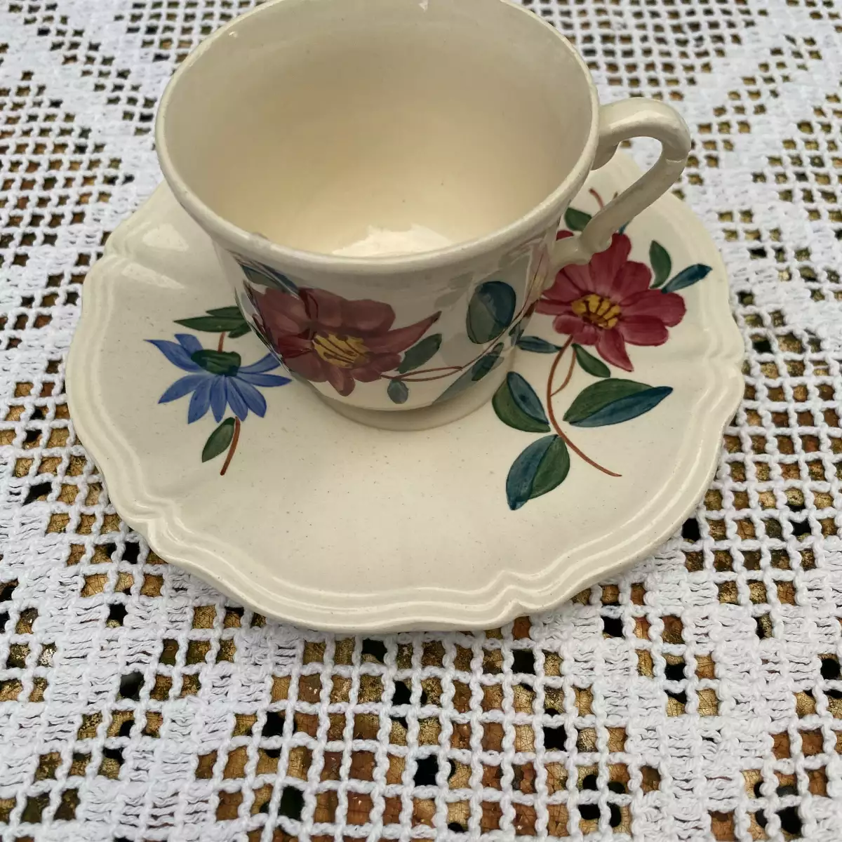 Tasse et soucoupe Sarreguemines